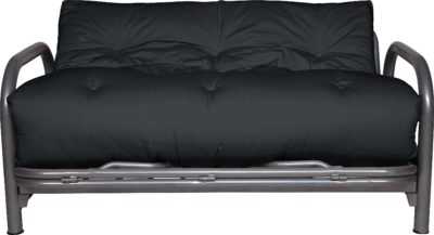 ColourMatch - Mexico - 2 Seater - Futon - Sofa Bed - Jet Black